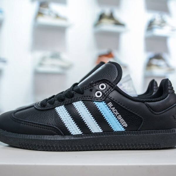 AD Handball Spezial Black/Blue Leather - Sneakers