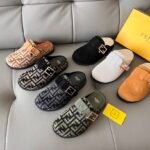 FD FDgraphy Shearling Mules – Shoes