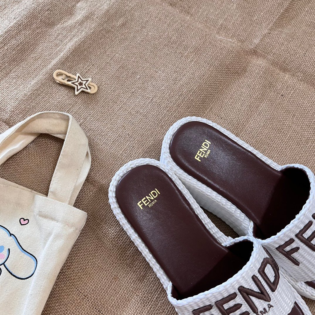 FD FD Roma Slides White/Brown - Slides - Image 8