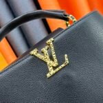 LV Capucines MM Black Leather – Borsa