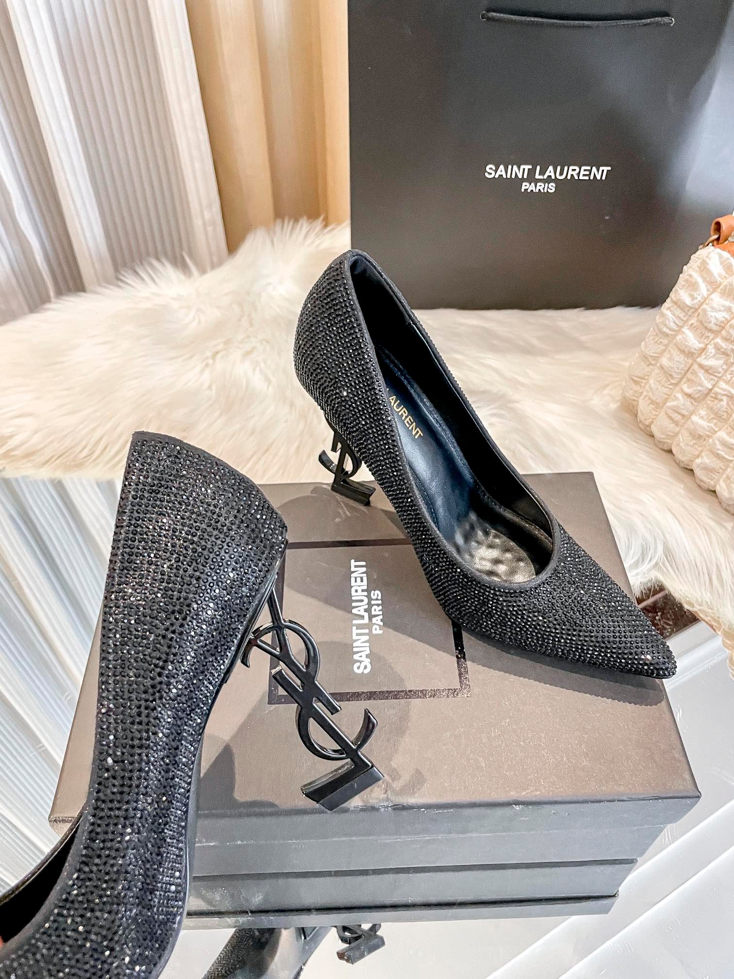 YSL Opyum Pumps Black Crystal - Heels - Image 4