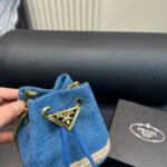 PR Mini Drawstring Bag Blue Denim – Borsa