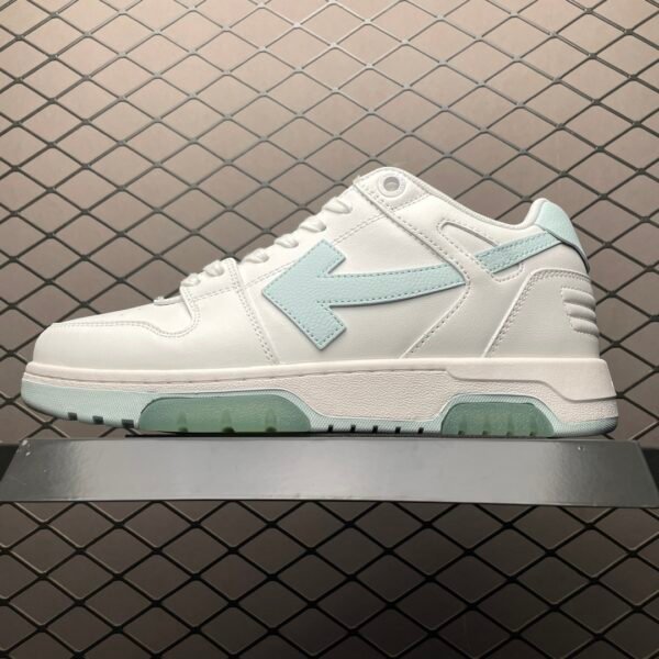 OW Out of Office Low-Top White/Light Blue - Sneakers