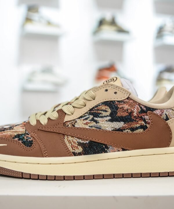 NK Air Jordan 1 Low Edison Chen x Travis Scott Mocha – Sneakers