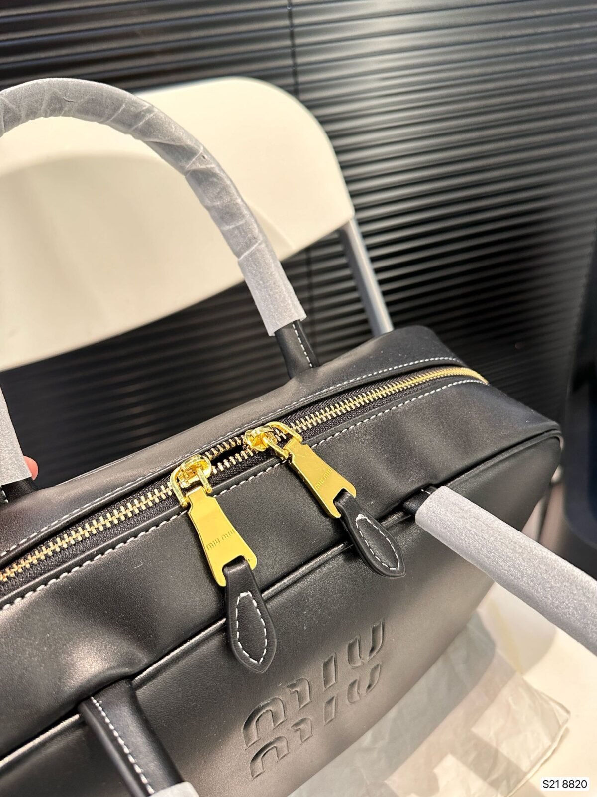 MIU Bowling Bag Black Leather – Bag — 5
