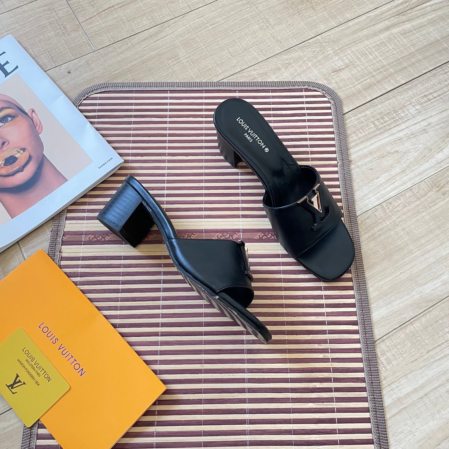 LV Lock It Mule Black Leather - Sandals - Image 7