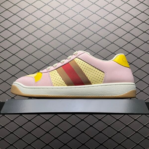 GG Screener Pink/Yellow Leather - Sneakers