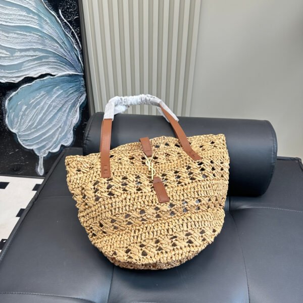 YSL Panier Medium Raffia - Bag