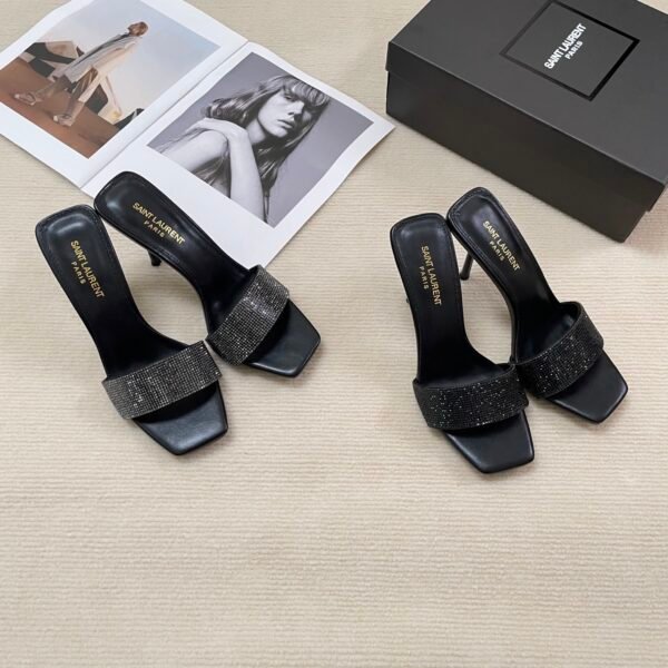 YSL Amber Crystal Embellished Sandals - Heels