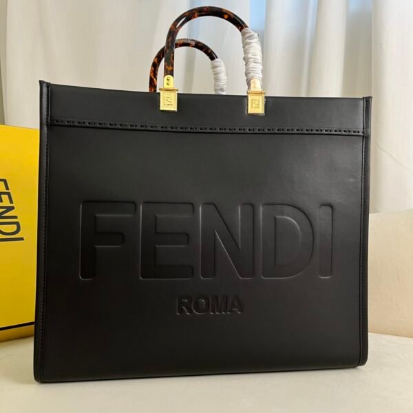FD Sunshine Shopper Large Black Leather - Bag