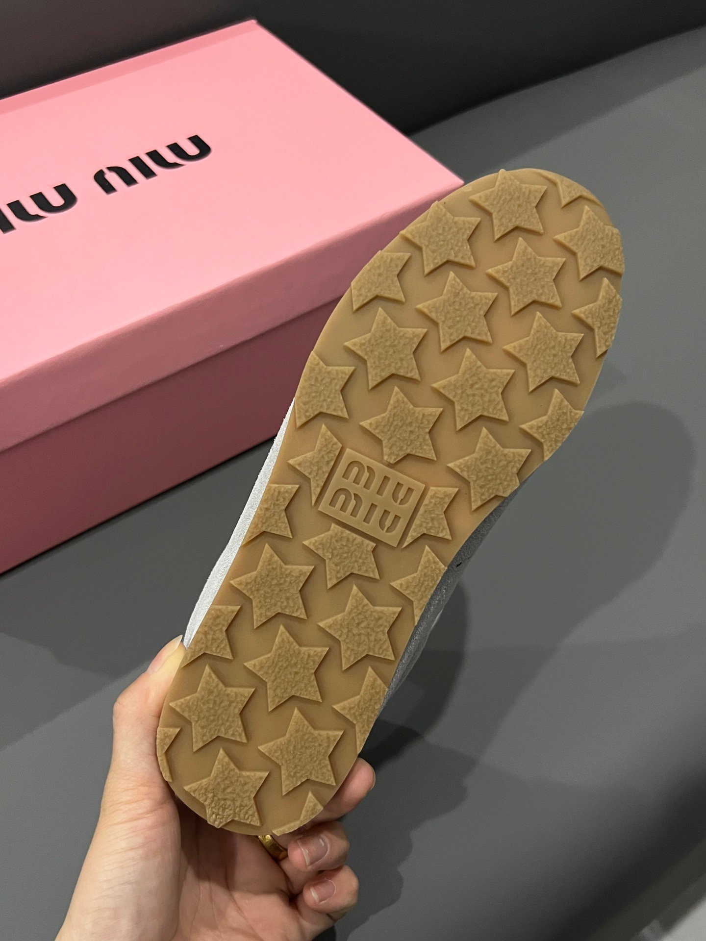 MIU Retro Trainer Grey Suede - Sneakers - Image 9
