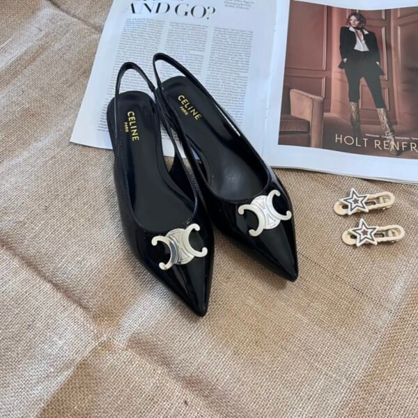CEL Triomphe Pointed-Toe Slingback - Shoes