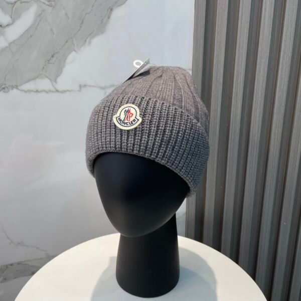 MCL Ribbed Wool Beanie Grey - Hat