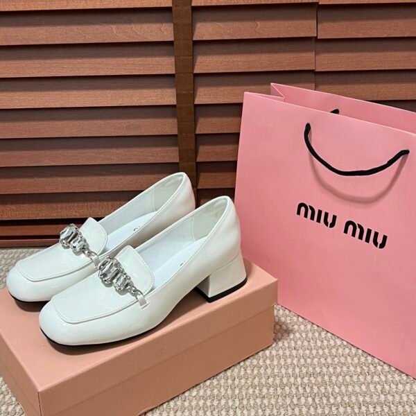 MIU Crystal Embellished Loafers - Shoes