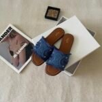 CEL Triomphe Denim Slides – Claquettes