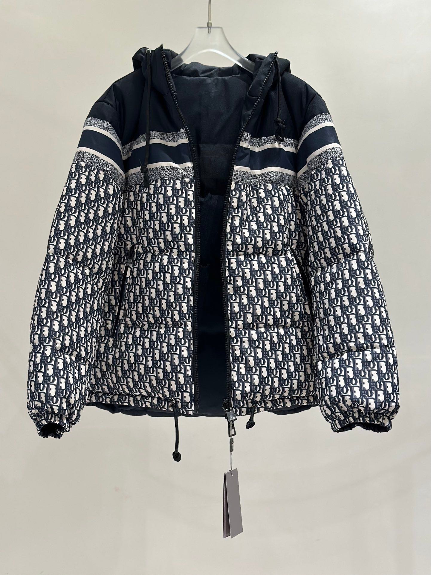 CD CD Oblique Puffer Jacket Navy/Oblique Canvas - Jacket - Image 5