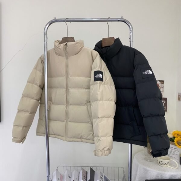 TNF Nuptse Jacket Beige/Black - Jacket