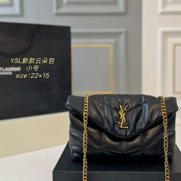 YSL Loulou Puffer Small Black Leather - Bag