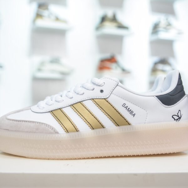 AD Samba OG Thick Sole White/Gold - Sneakers