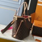 LV Neverfull MM Monogram – Sac – Rouge