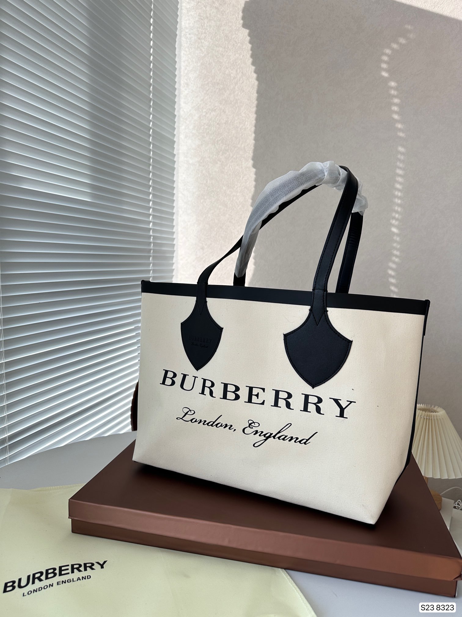 BBR Medium Title Vintage Check Beige/Black - Bag