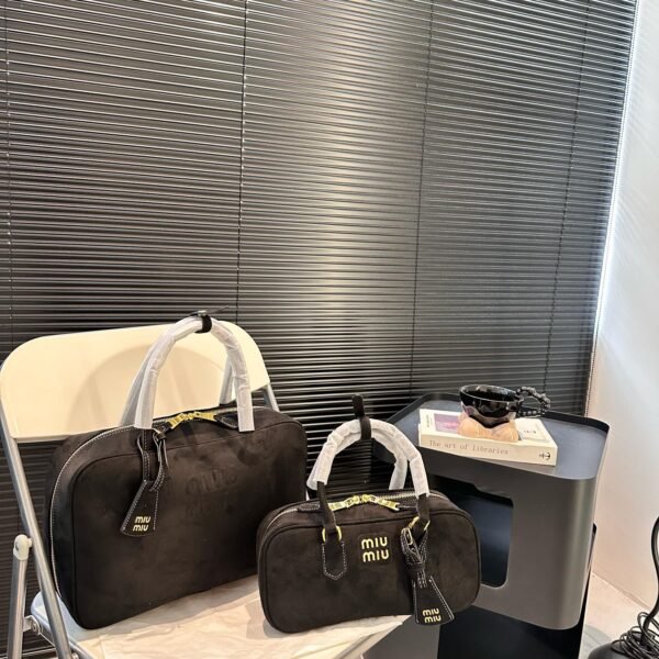 MIU Bowling Bag Black Suede - Bag