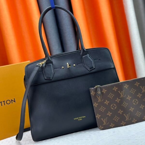 LV City Steamer Large Black Leather - Bag