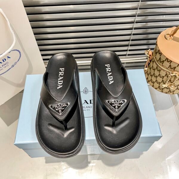 PR Triangle Logo Rubber Thong Sandals - Sandals