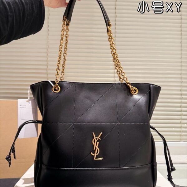 YSL Jamie Black/White Leather - Bag