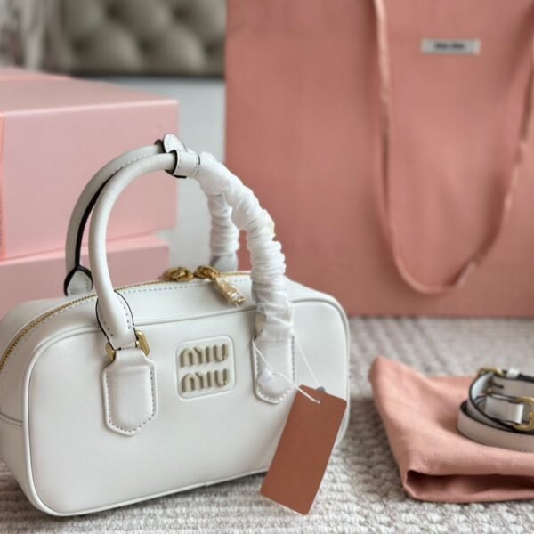 MIU Bowling Bag White Leather - Bag