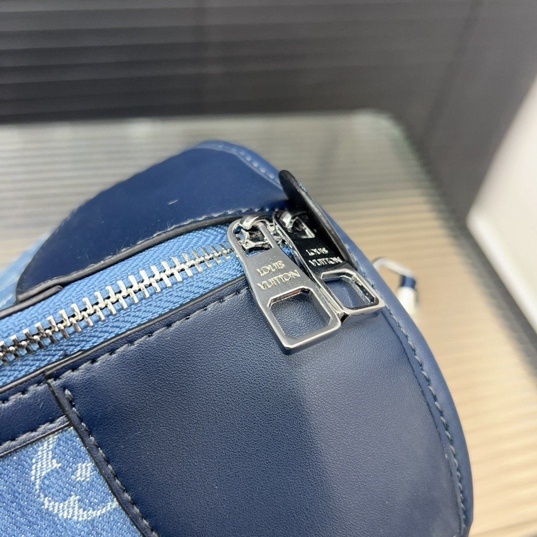 LV Keepall Bandoulière 50 Denim Monogram - Bag - Image 8