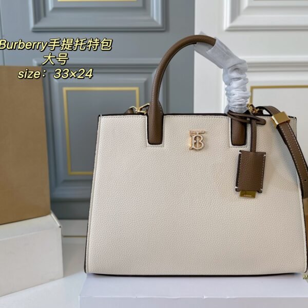 BBR Frances Large Beige/Brown Leather - Bag