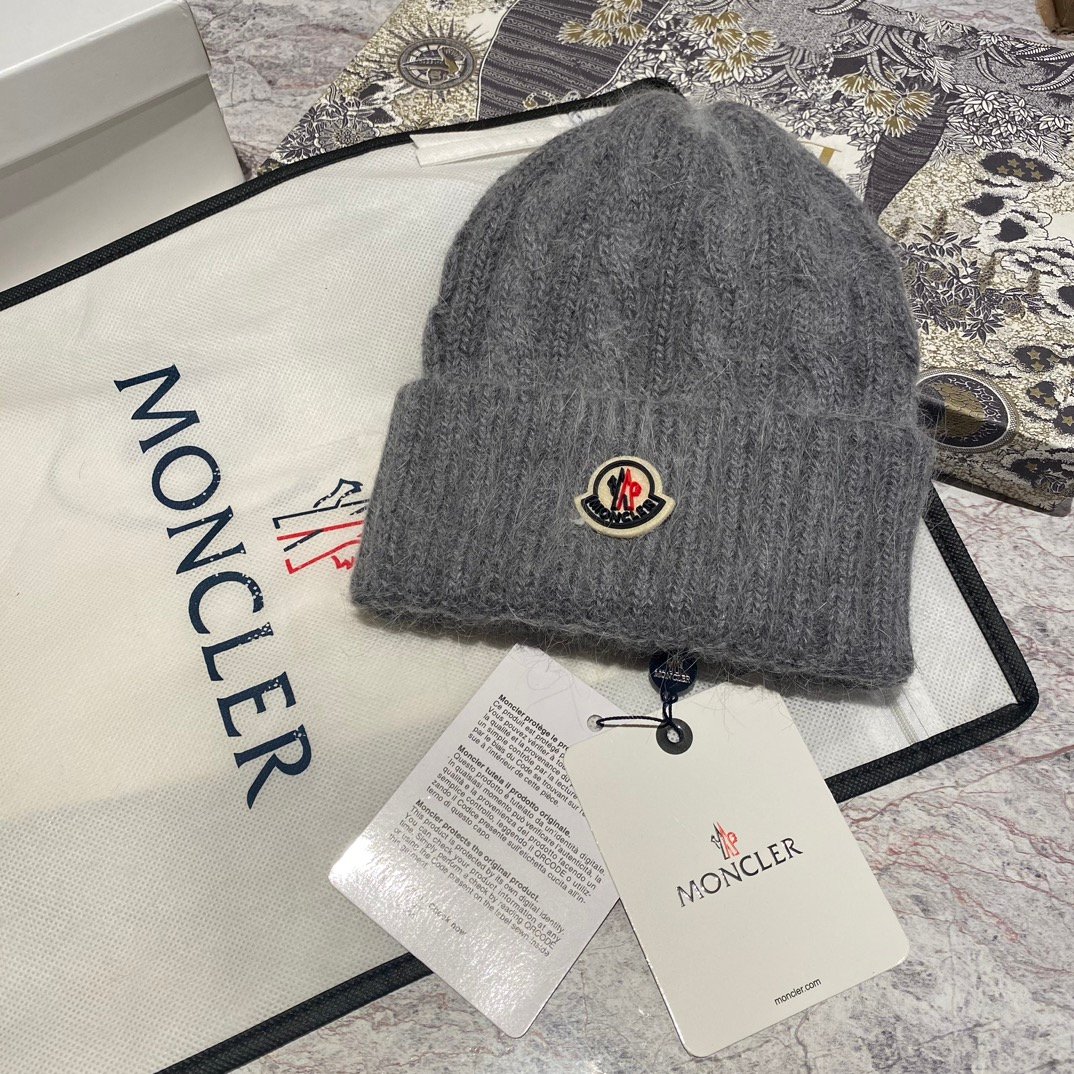MCL Logo Beanie Black/White/Brown Wool - Hat - Image 4