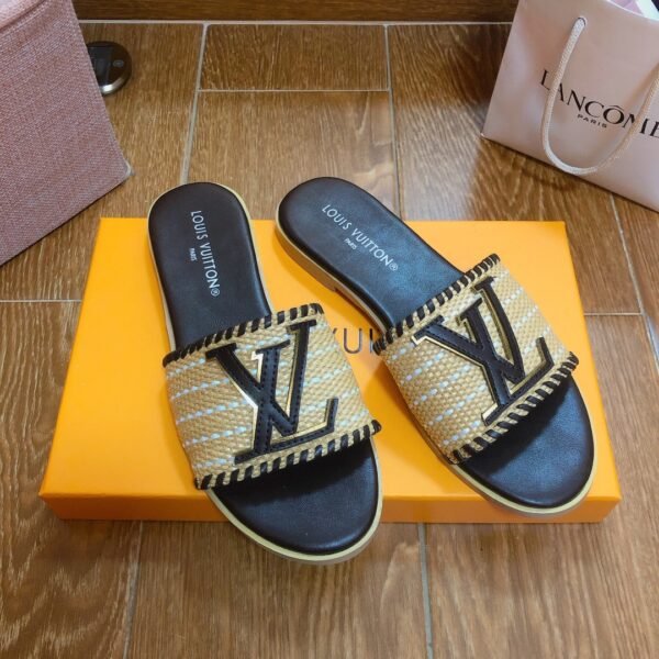 LV Paseo Flat Comfort Mule Raffia - Slides