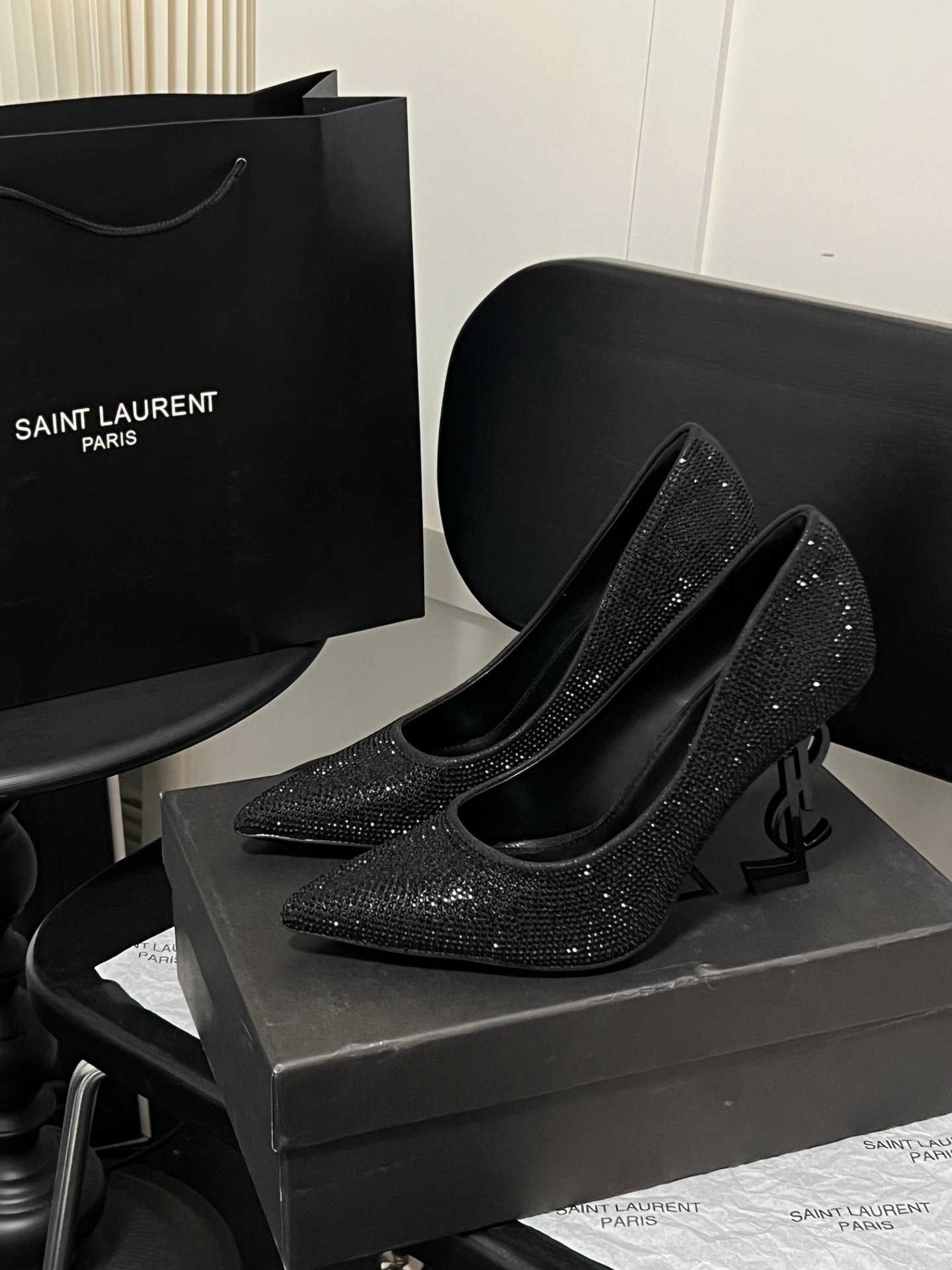 YSL Opyum Pumps Black Crystal - Heels - Image 2