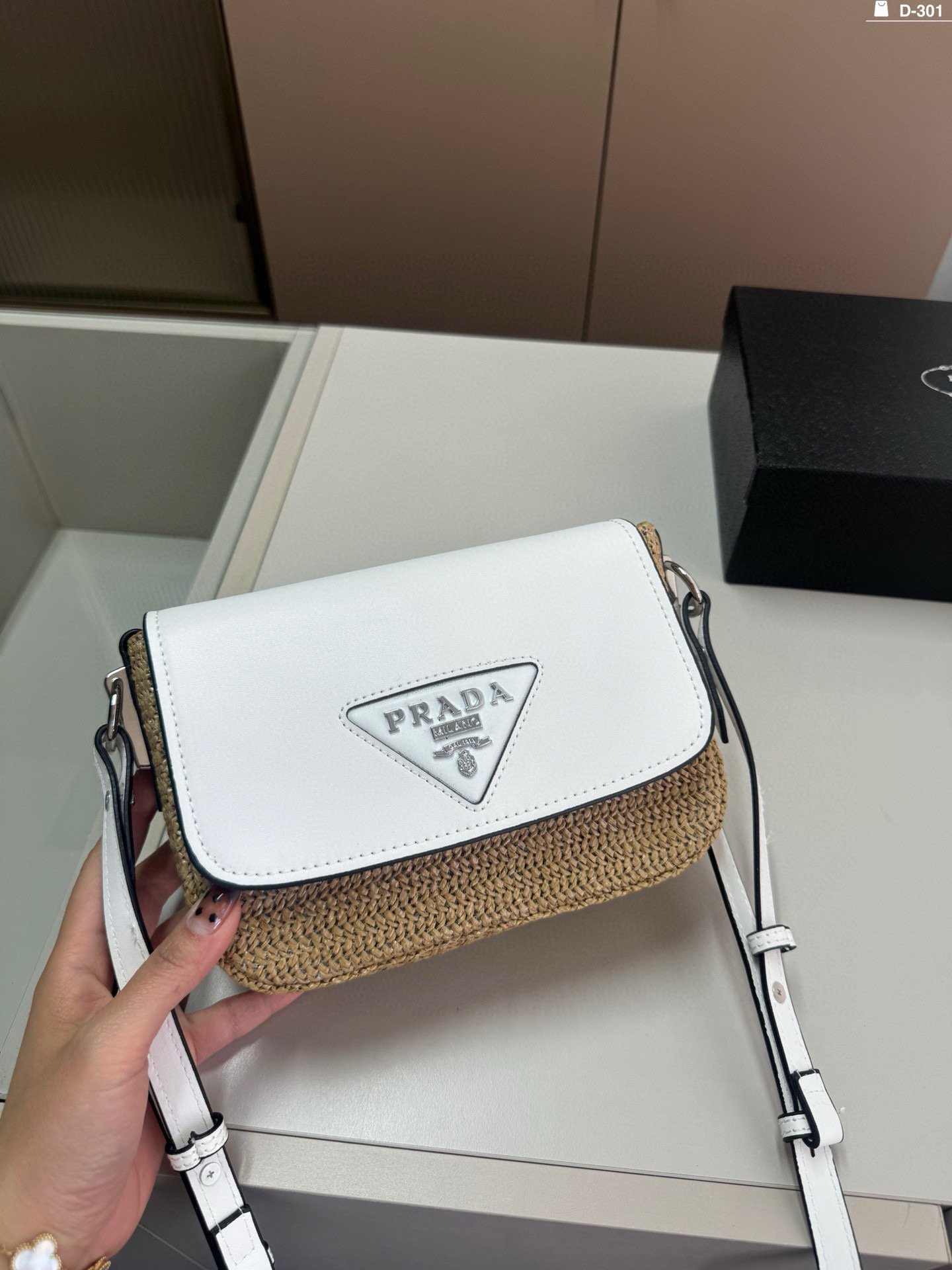 PR Raffia and Leather Camera Bag Natural Raffia/Leather - Bag