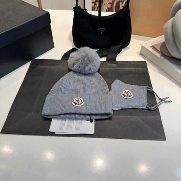 MCL Pom Pom Beanie and Mask Set - Hat