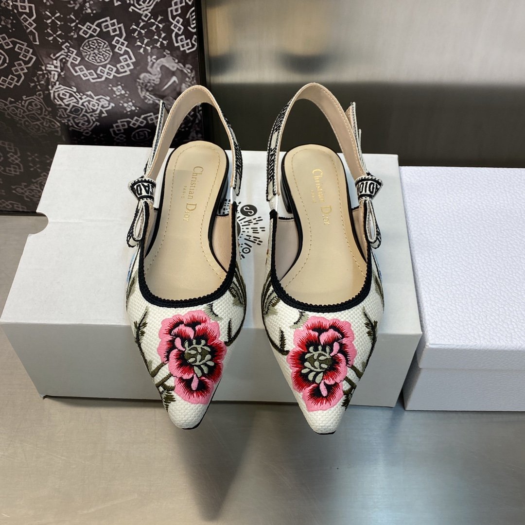 CD J'ACD Slingback Floral Embroidery - Shoes - Image 2