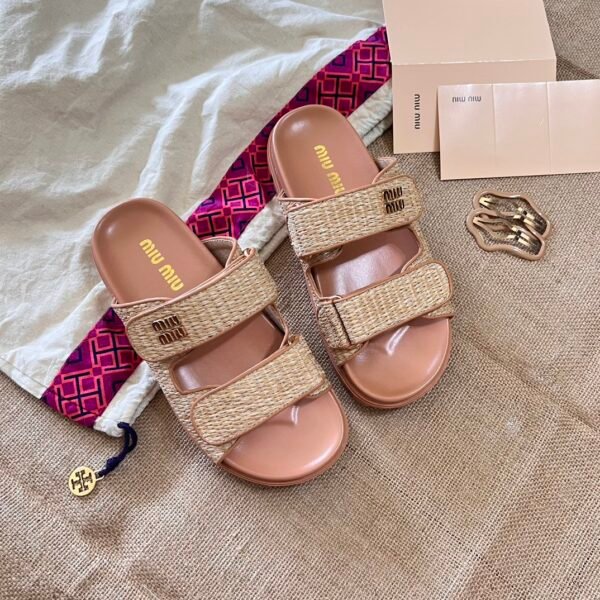 MIU Raffia Slides - Slides