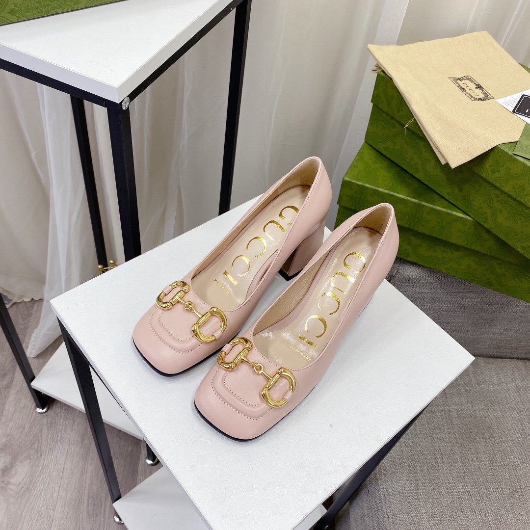 GG Horsebit Pump Pink Leather - Heels - Image 2