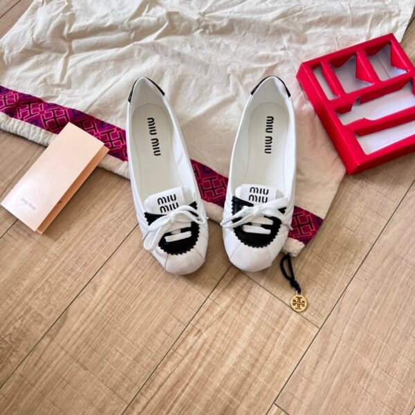 MIU Logo Ballet Flats - Shoes