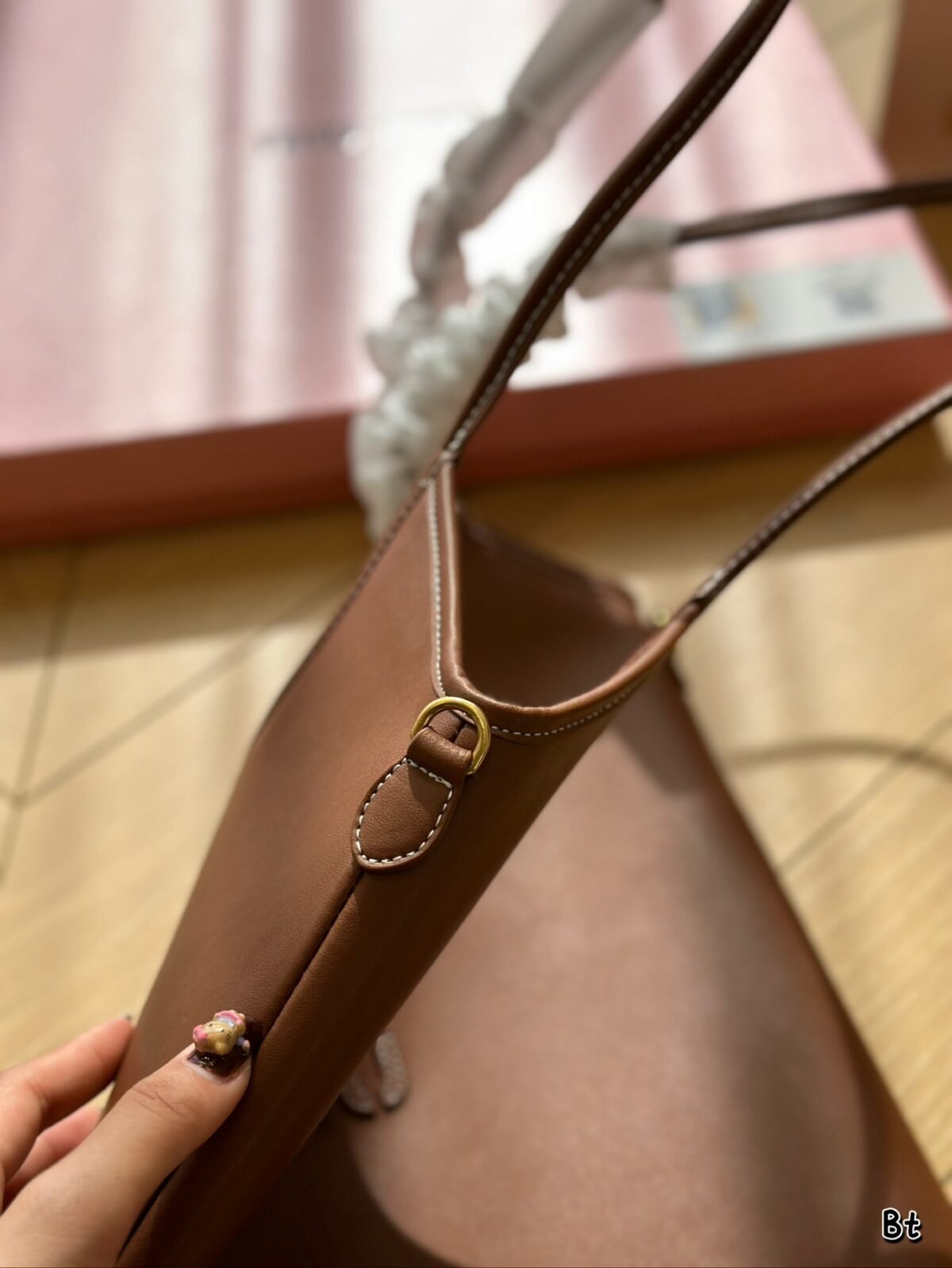 MIU Arcadie Brown Leather – Bag – Red — 2