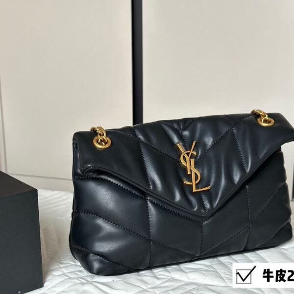YSL Loulou Puffer Small Black Leather - Bag
