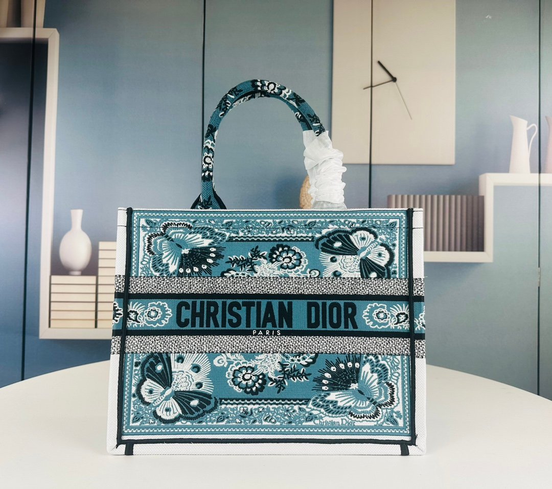 CD Book Tote Blue Toile de Jouy - Bag