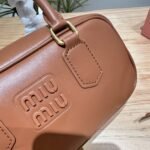 MIU Wander Matelassé Brown Leather – Bag