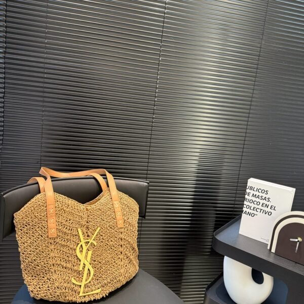 YSL Panier Medium Raffia - Bag