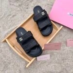 MIU Nappa Leather Slides – Slides – Red