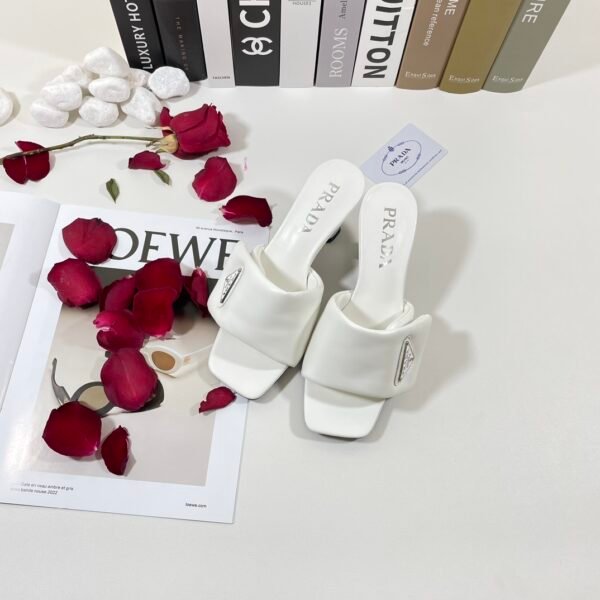 PR Logo Plaque Mules - Heels