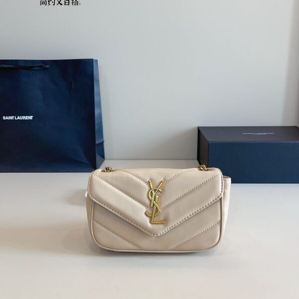 YSL Loulou Small Beige Leather - Bag