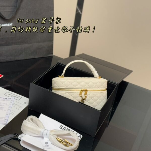 YSL Vanity Small White Leather - Bag